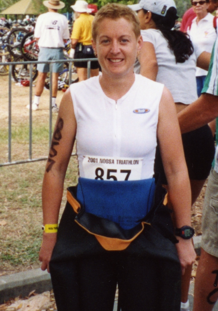 Rachel Hall (Age 30) Rachel Hall (Age 30): Me as a triathlete – anxious, uncomfortable, putting on a brave face, grimacing not really smiling.